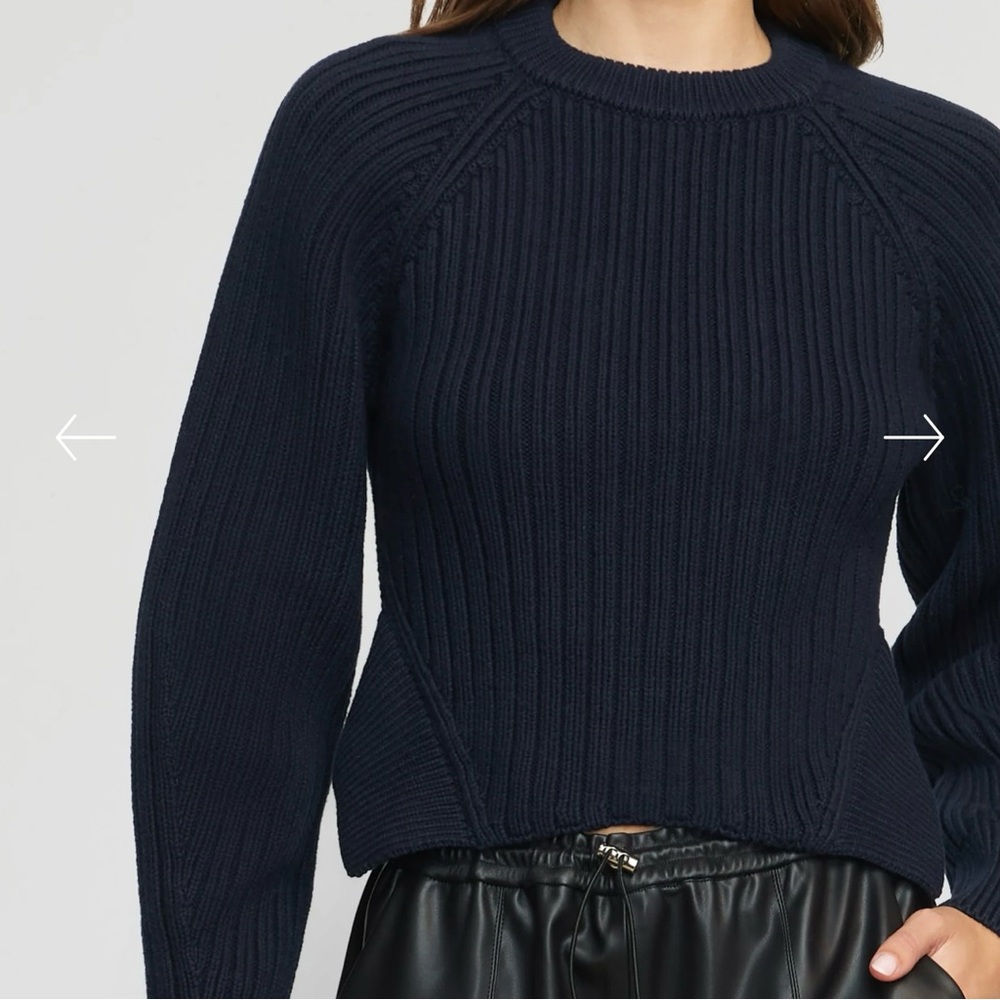 Modern Citizen Iona Organic Cotton Cropped Rib Sweater